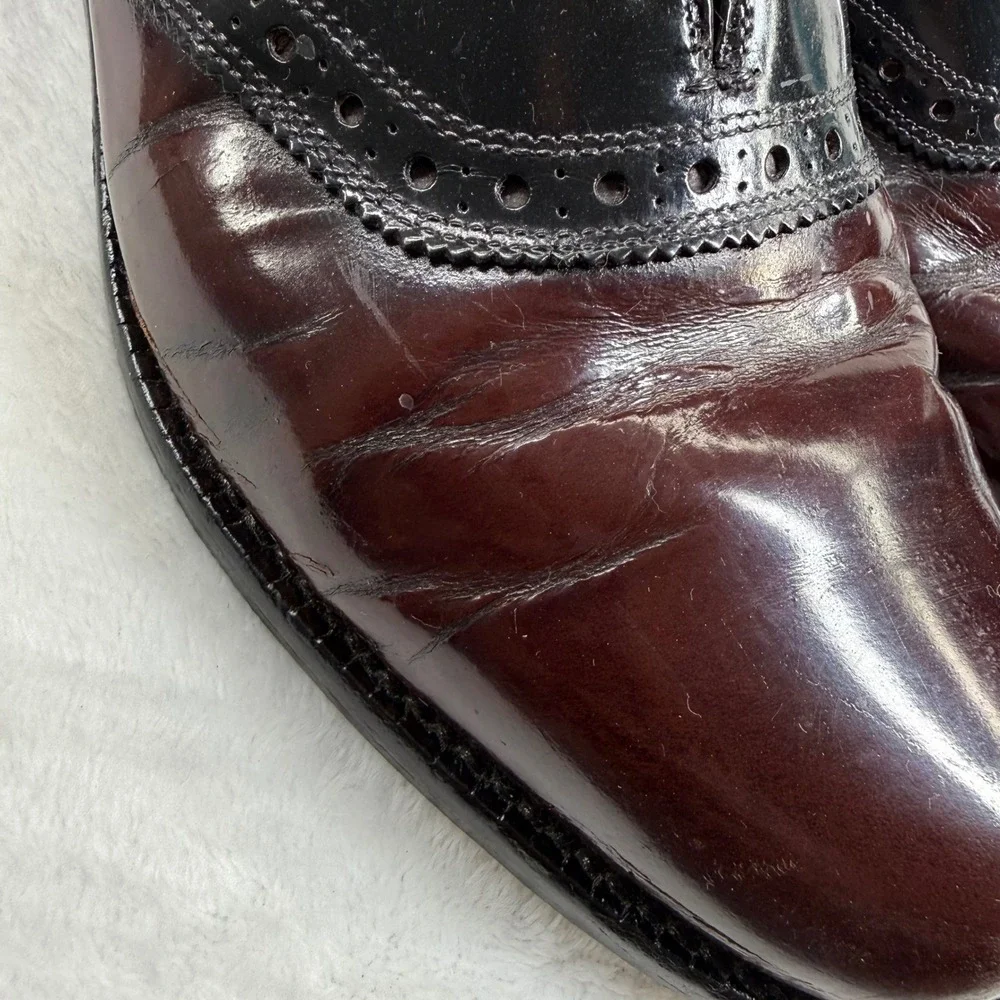 Allen Edmonds Polo Shell Cordovan Spectator‎ Wingtip Oxford Shoes Burgundy 7